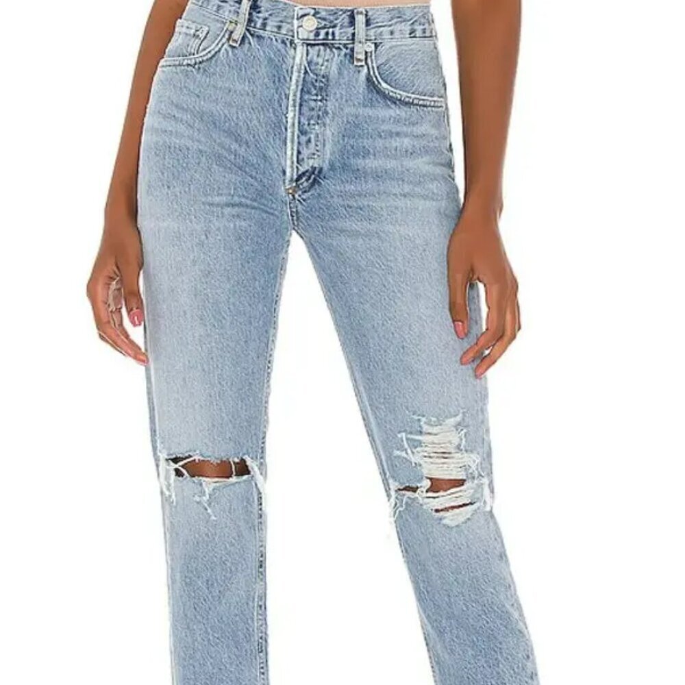 Agolde Jamie High Rise Classic Button Fly Jeans